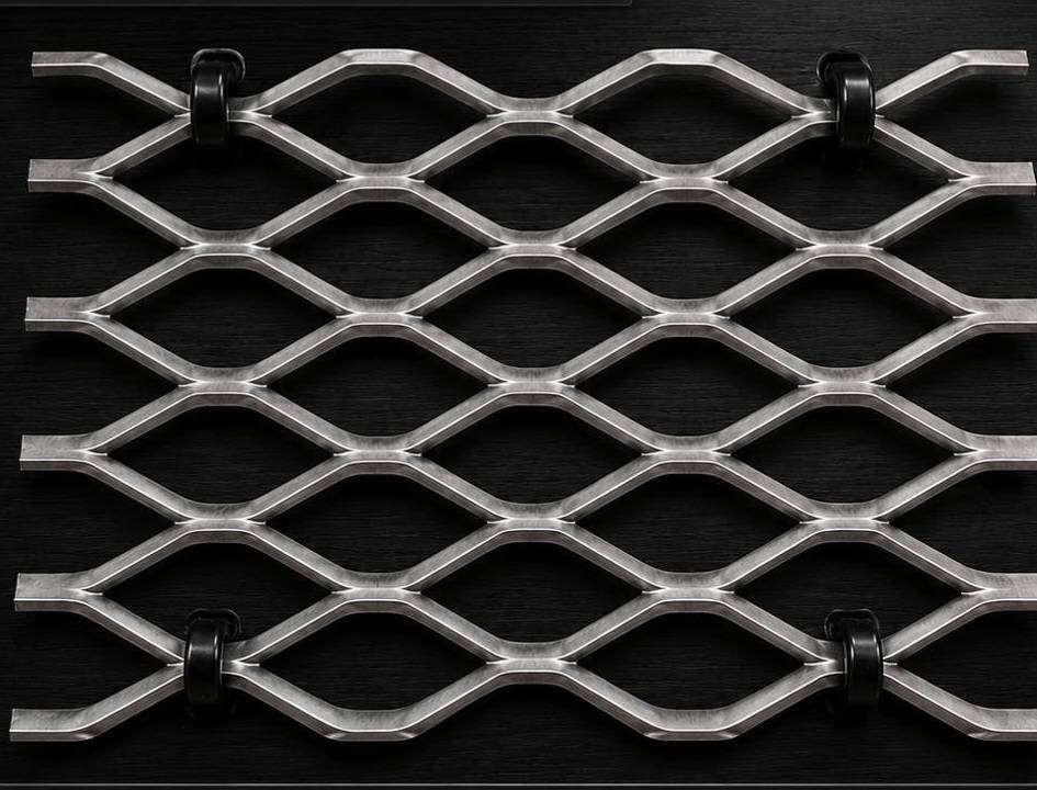 expanded-stainless-steel-ตะแกรงสแตนเลสฉีกXS-31-1 ตะแกรงสแตนเลสฉีกXS-31หนา 1.2 มม. ขนาดช่อง 12x30.5 มม. ขนาดแผ่น 4x8 ฟุต