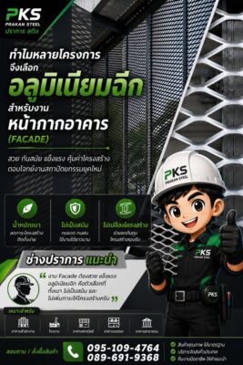อลูมิเนียมฉีก หน้ากากอาคาร โดยปราการ สตีล